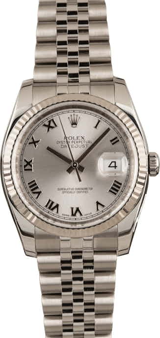 Pre-Owned Rolex Datejust 116234 Silver Dial Watch