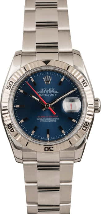 Pre Owned Rolex Thunderbird Datejust 116264 Blue Dial