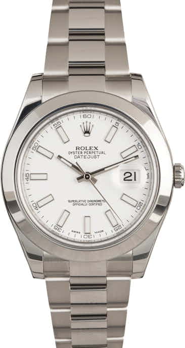 Rolex Datejust II Ref 116300 White Dial