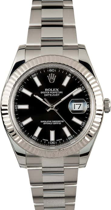 Rolex Datejust 116300 Black Luminous Markers