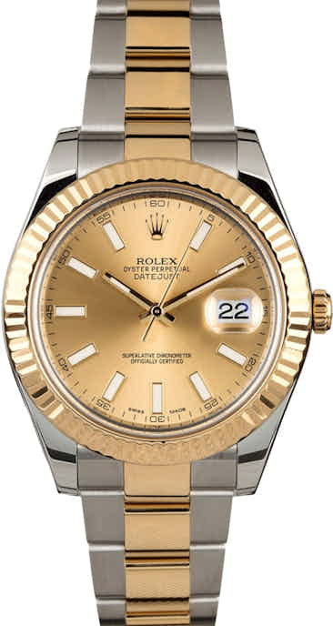 Used Rolex Datejust II Ref 116333 Champagne Dial