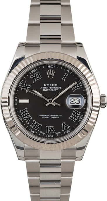 PreOwned Rolex Datejust II Ref 116334 Matte Black Dial