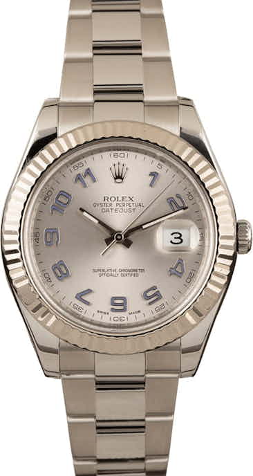 Pre-Owned Rolex Datejust 116334 Blue Arabic Markers T