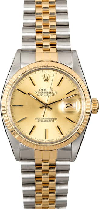 Pre-Owned Rolex Datejust 16013 Two Tone Jubilee