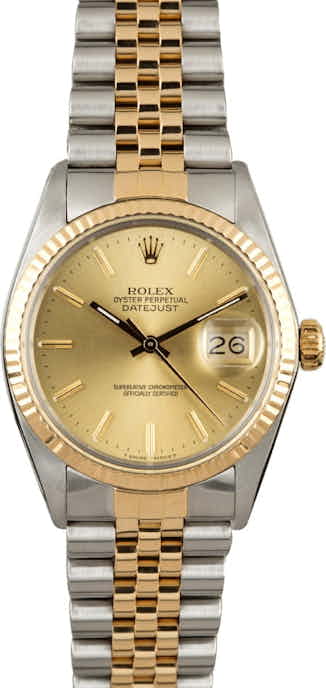 Pre-Owned Rolex Datejust 16013 Steel & Gold Watch