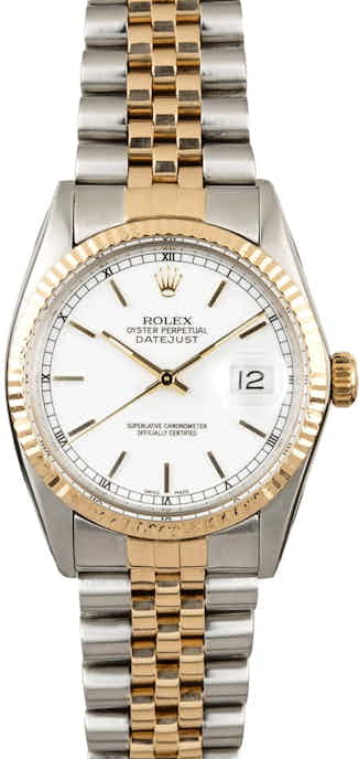 Rolex Datejust 16013 White Dial Men's Watch