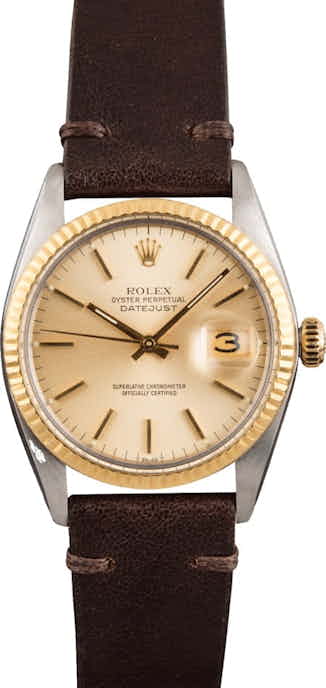 PreOwned Rolex 36MM Two Tone Datejust 16013 Champagne Dial
