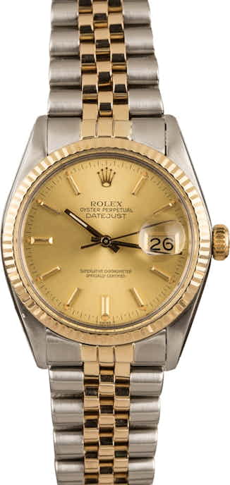 Used Rolex Datejust 16013 Champagne Dial Watch