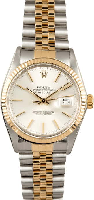 Rolex Datejust 16013 Silver Certified Pre-Owned