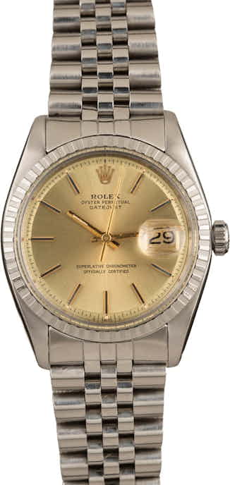 Pre-Owned Rolex Datejust 1603 Champagne Dial