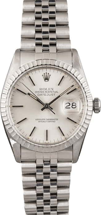 Pre Owned Rolex Datejust 16030 Engine Turned Bezel