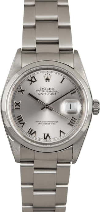 Rolex Datejust 16200 Rhodium Dial