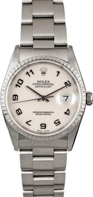 Rolex Datejust 16220 Ivory Jubilee Arabic Dial