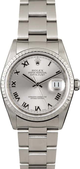Rolex Datejust 16220 Rhodium Dial