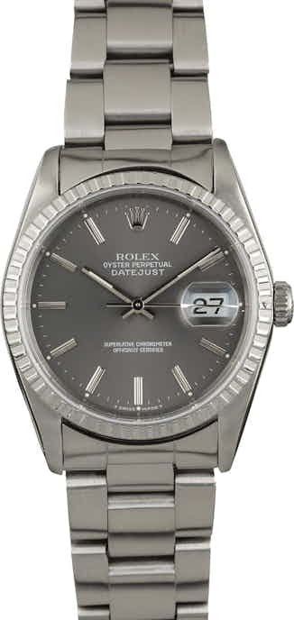 Pre-Owned Rolex Datejust 16220 Steel Oyster