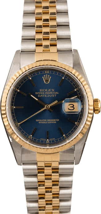 Pre Owned Rolex Datejust 16233 Two Tone