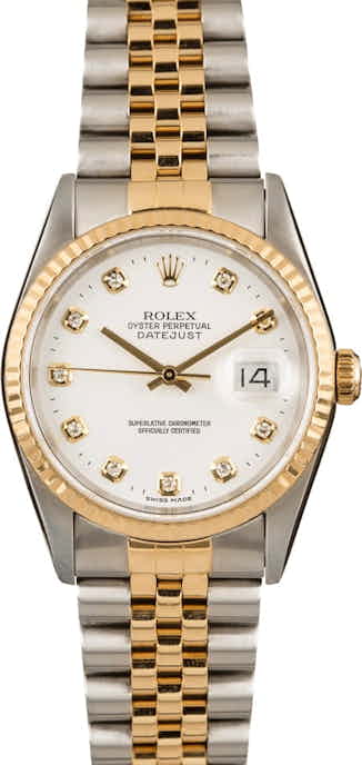 Pre-Owned Rolex Datejust 16233 Diamond Hour Markers