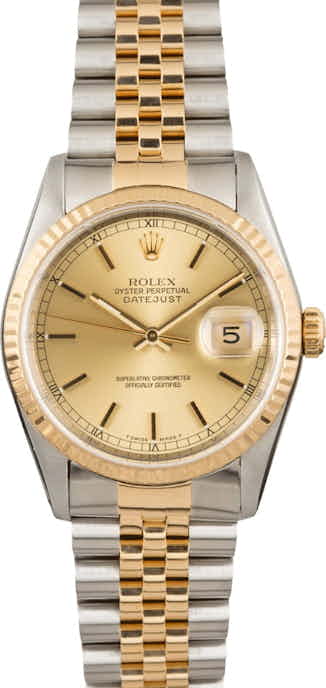 Used Champagne Index Dail Rolex Datejust 16233