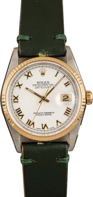 Pre-Owned 36MM Rolex Datejust 16233 White Dial T