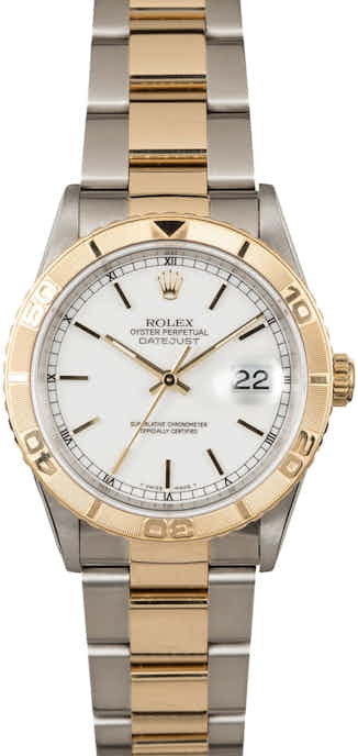 Rolex Datejust Turn-O-Graph 16263 White Dial