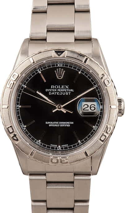 Rolex Datejust 16264 'Turn-O-Graph' Black Dial