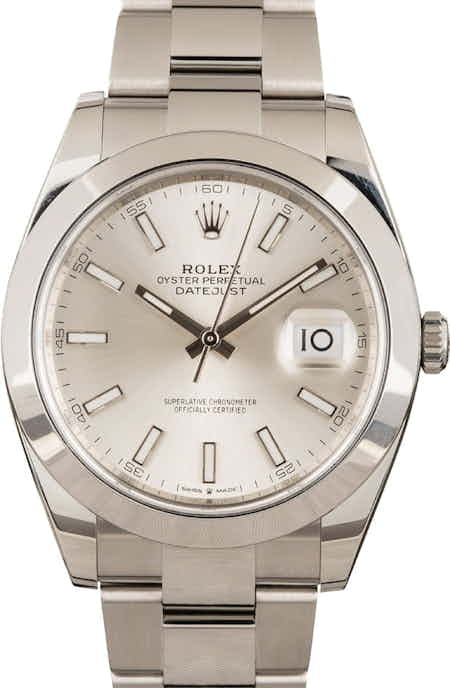 Pre-Owned Rolex Datejust 126300 Silver Dial