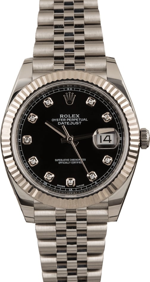 Buy Used Rolex Datejust 41 126334BKDJ Bob s Watches Sku 125703