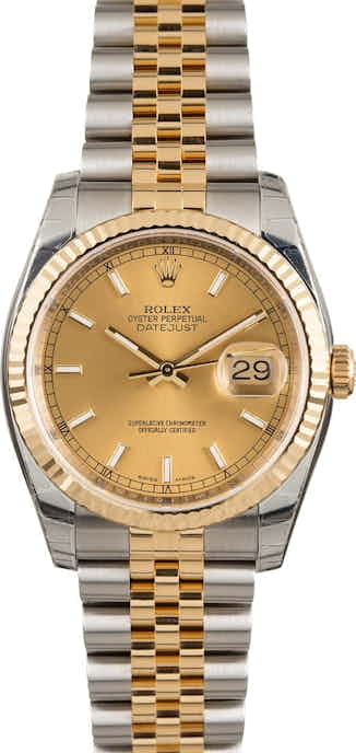 Unworn Rolex Datejust 116233 Two Tone Watch