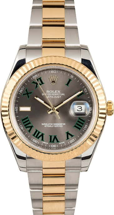Rolex Datejust II 116333 Slate Green Roman Dial