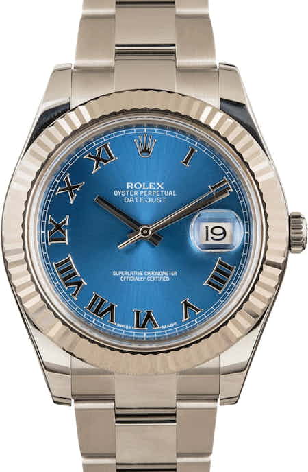Pre-Owned Rolex Datejust II Ref 116334 Blue