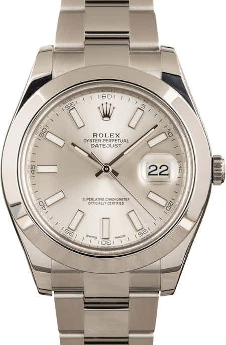 PreOwned Rolex Datejust II Ref 116300 Silver Dial