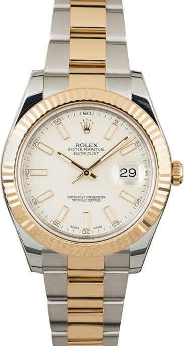 PreOwned Rolex Datejust II Ref 116333 Ivory Dial