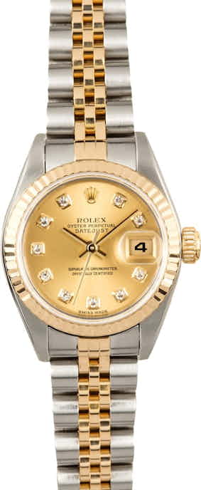 Rolex Datejust Ladies 79173 Diamond Certified Pre-Owned