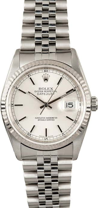 Rolex Datejust Stainless Steel 16234 Certified Pre-Owned