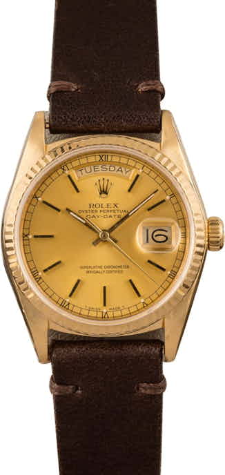 Pre-Owned Rolex President Day-Date 18038 Champagne Index T