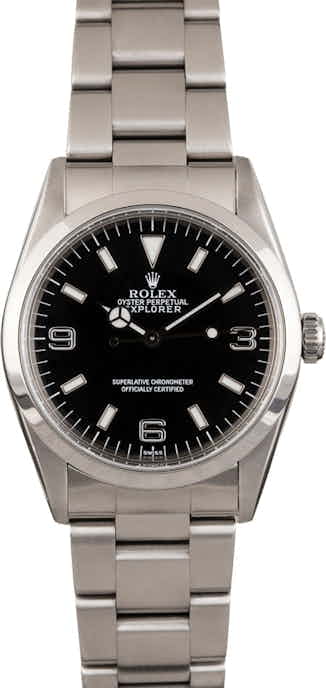 PreOwned Rolex Explorer 14270 Steel Smooth Bezel