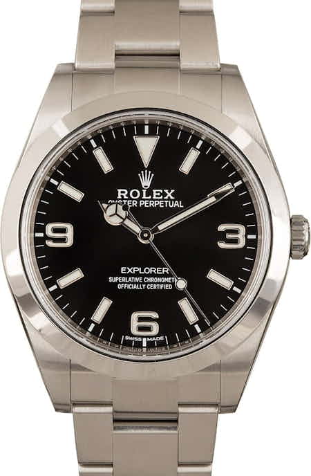 Mens Rolex Explorer 214270 Black Dial
