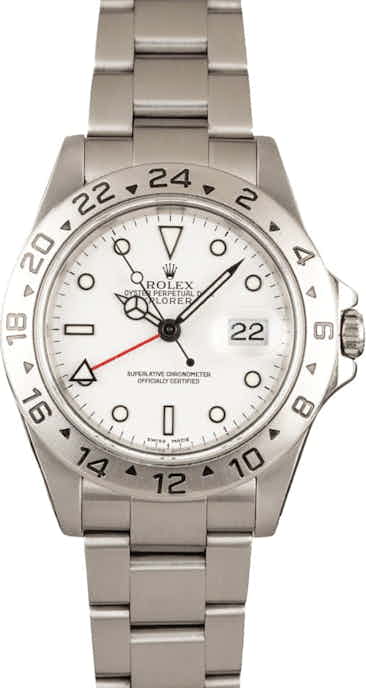 Rolex Explorer 2 16570 White Dial