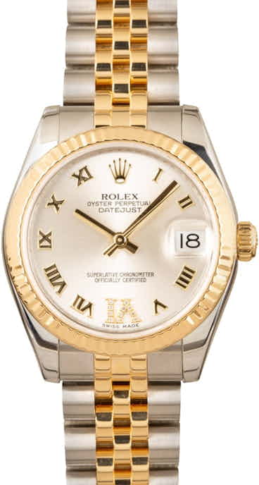 Rolex Datejust 178273 Mid-Size Silver Roman Dial