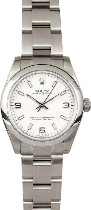 Mid-Size Rolex Oyster Perpetual 177200 White Dial