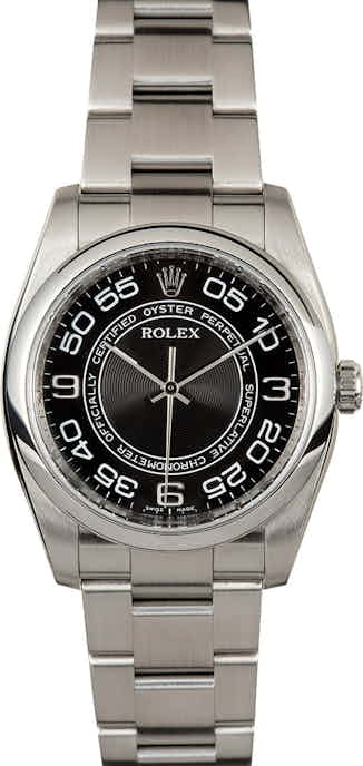 Rolex Oyster Perpetual 116000 Black Concentric Dial