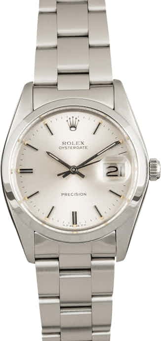 PreOwned Rolex OysterDate 6694 Silver Index Dial