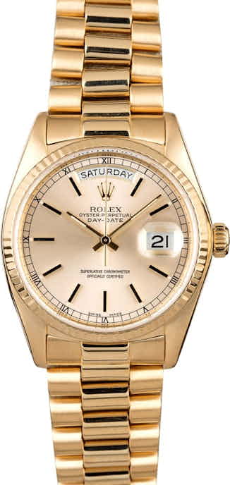 Used Rolex President 18038 Yellow Gold Watch