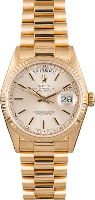 Used Rolex DayDate 18038 Yellow Gold Men's Watch
