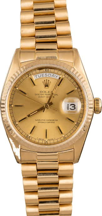 Pre-Owned Rolex President Day-Date 18038 Champagne