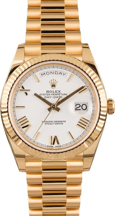 Rolex Day-Date 228238 President 40MM White Roman Dial