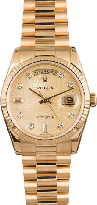 Preowned Rolex President Diamond Jubilee Dial 118238