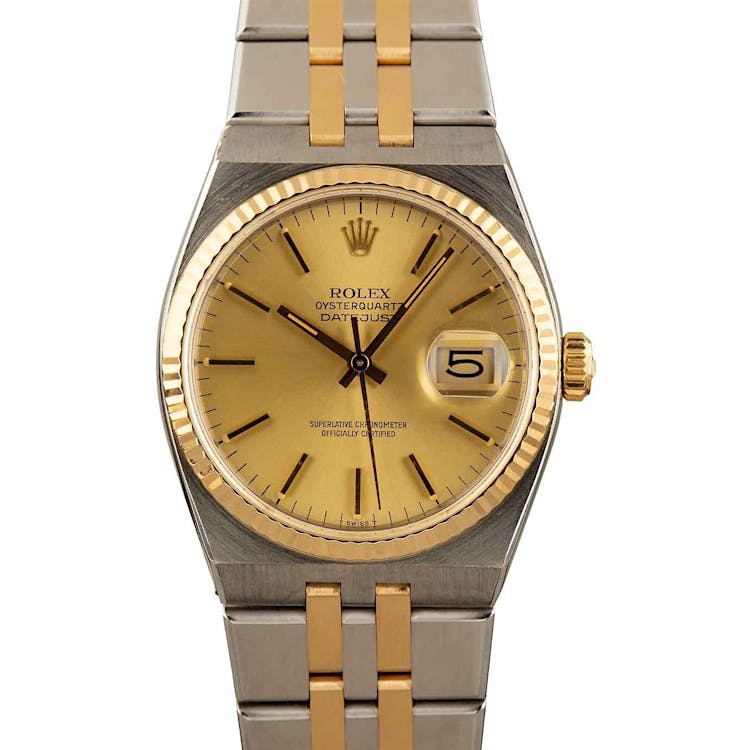 Pre-Owned Rolex Datejust OysterQuartz 17013 Two Tone