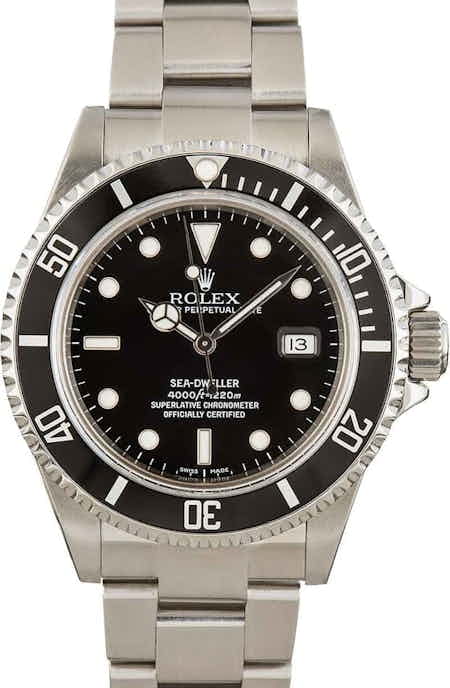 Men's Rolex Sea-Dweller 16600 Black Bezel
