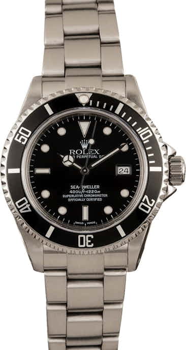 PreOwned Rolex Sea-Dweller 16600 Black Luminescent Dial